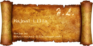 Hajnal Lilla névjegykártya